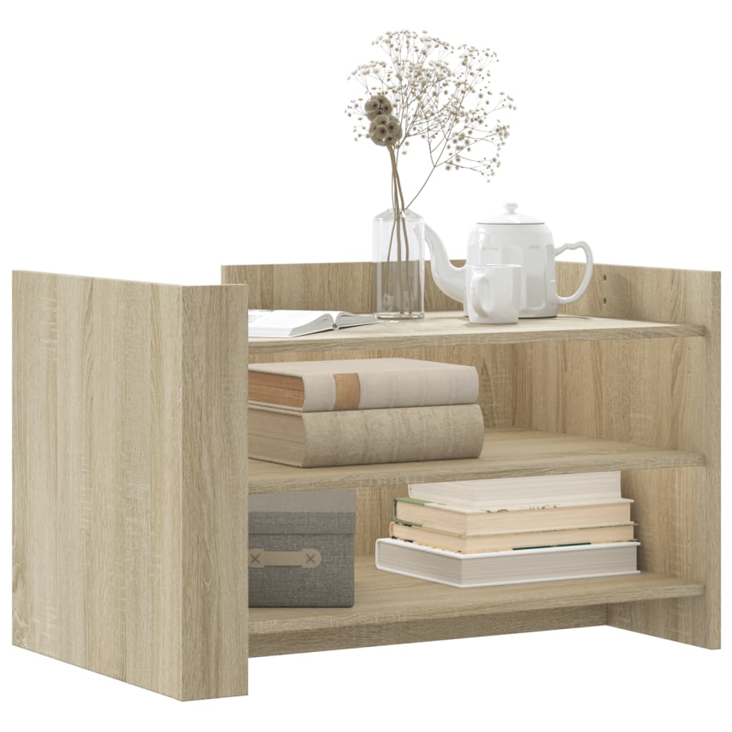 sofabord 80x50x50 cm konstrueret træ sonoma-eg