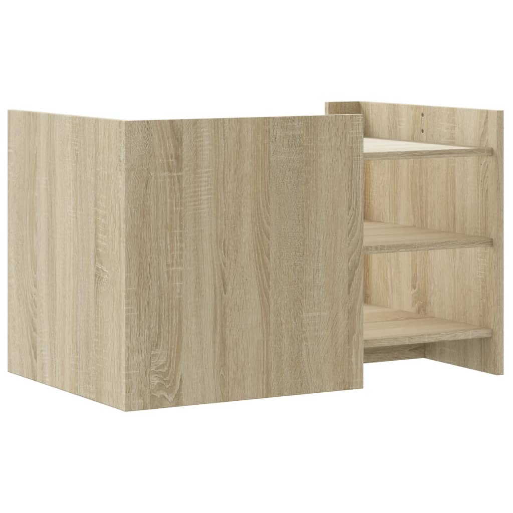 sofabord 80x50x50 cm konstrueret træ sonoma-eg