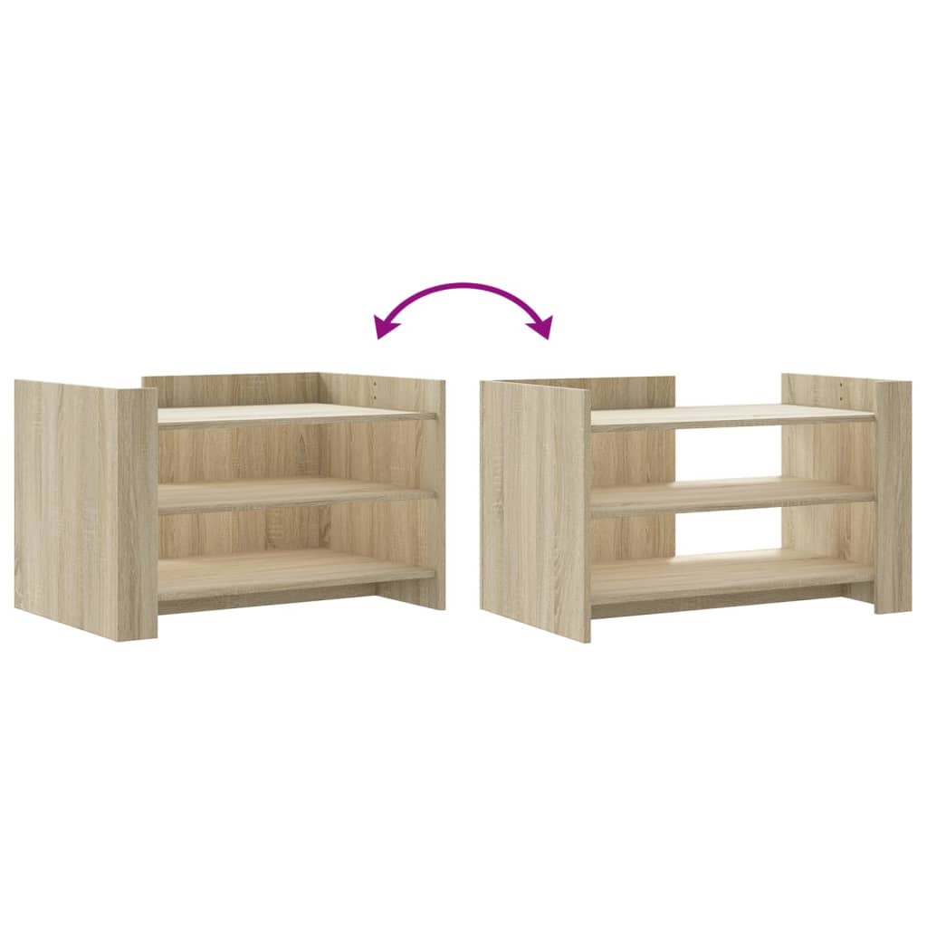 sofabord 80x50x50 cm konstrueret træ sonoma-eg