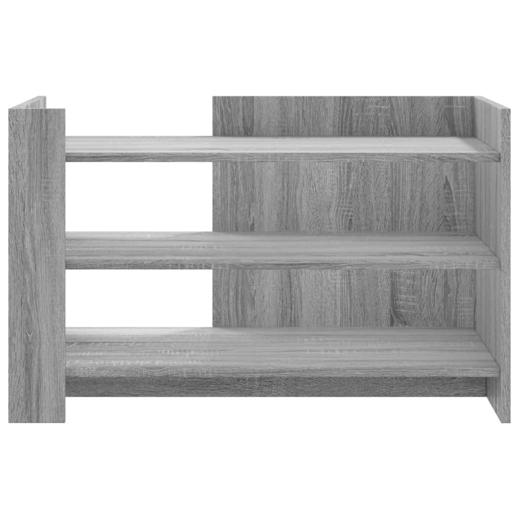 sofabord 80x50x50 cm konstrueret træ grå sonoma-eg