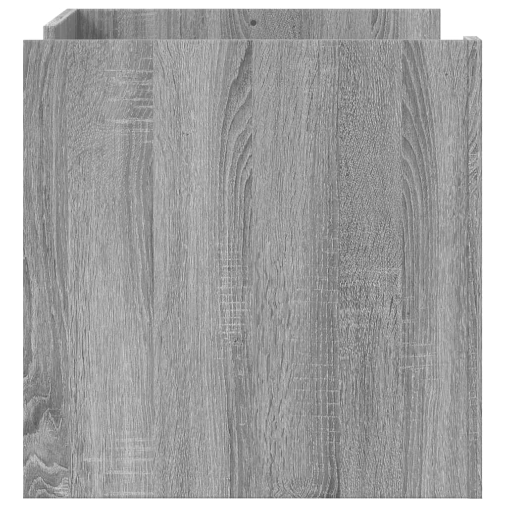 sofabord 80x50x50 cm konstrueret træ grå sonoma-eg