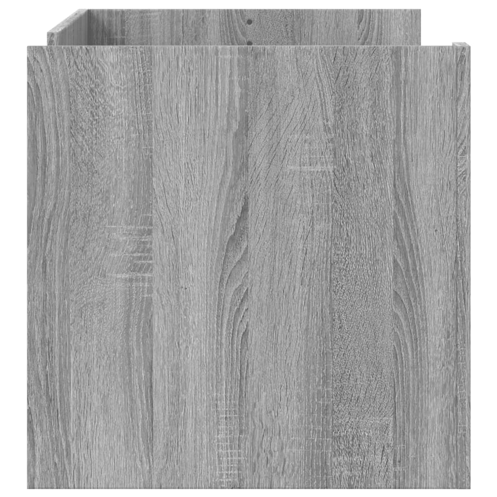 sofabord 100x50x50 cm konstrueret træ grå sonoma-eg