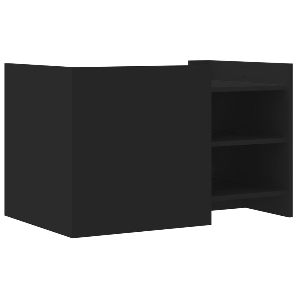sofabord 80x50x50 cm konstrueret træ sort