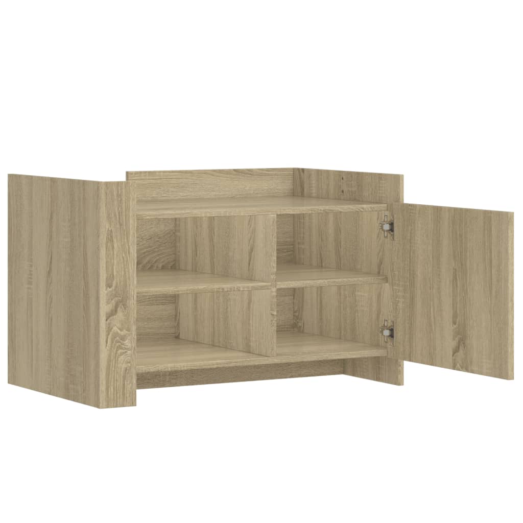 sofabord 80x50x50 cm konstrueret træ sonoma-eg