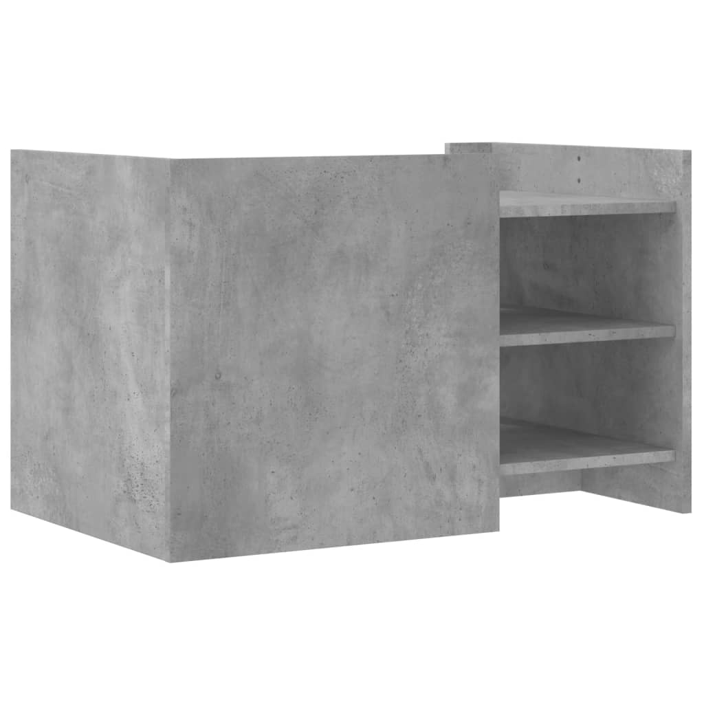 sofabord 80x50x50 cm konstrueret træ betongrå