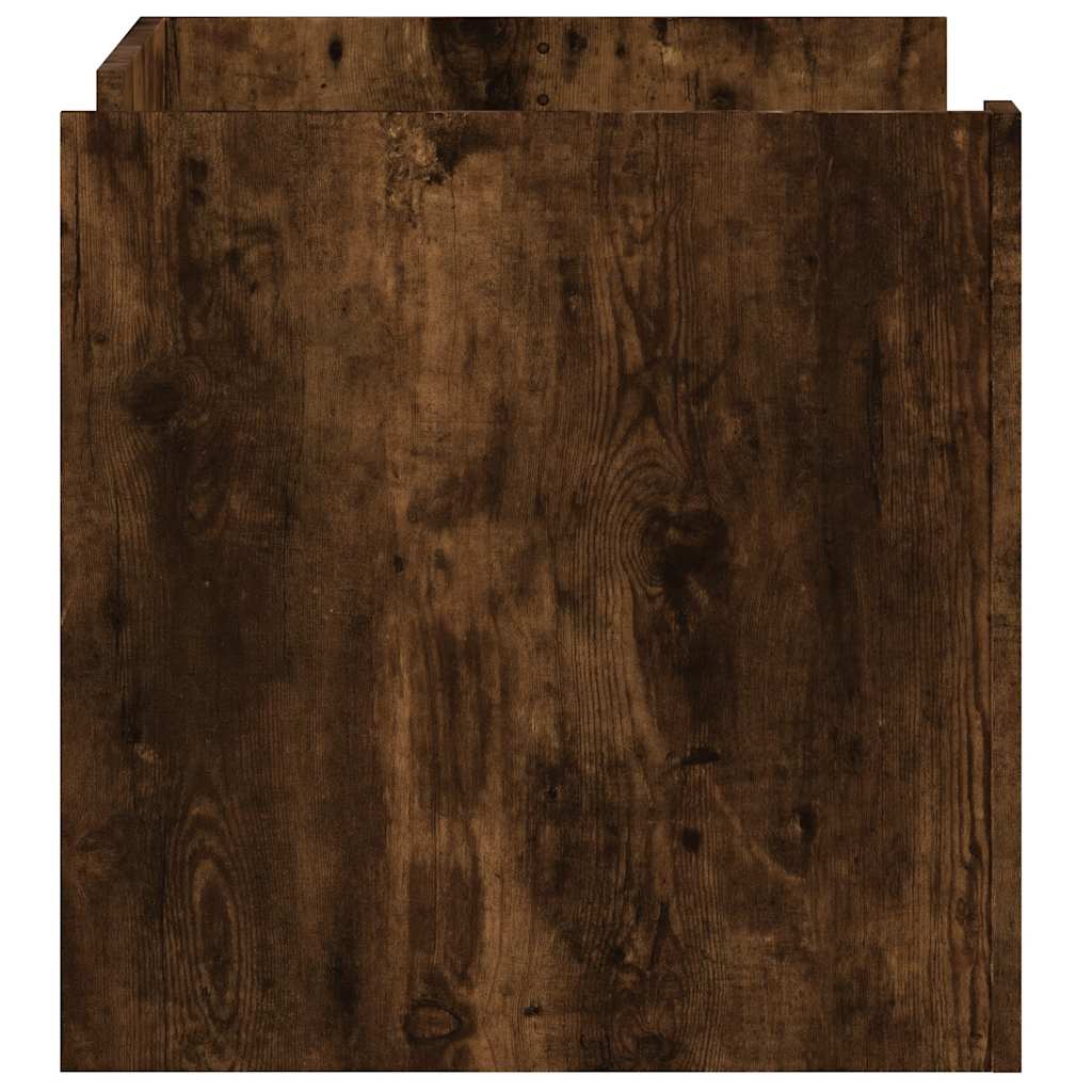sofabord 80x50x50 cm konstrueret træ røget egetræsfarve