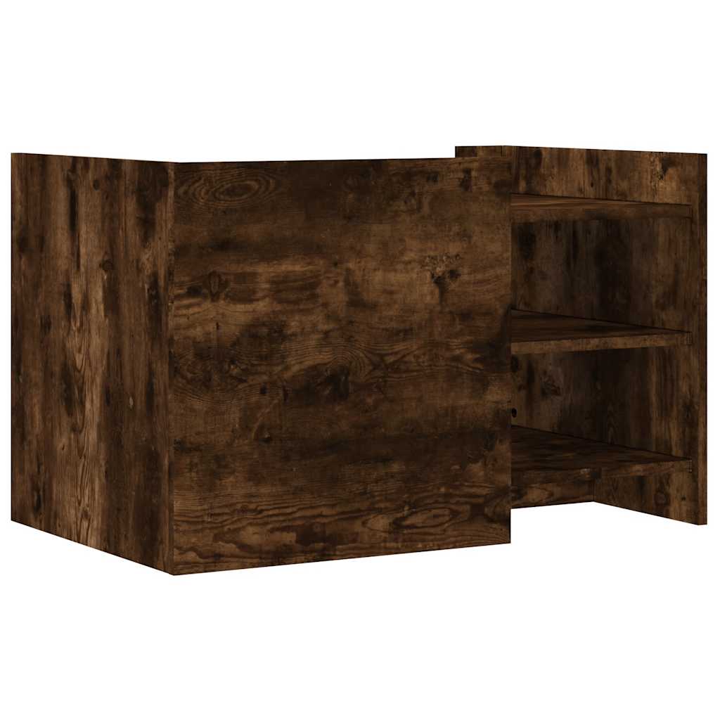 sofabord 80x50x50 cm konstrueret træ røget egetræsfarve