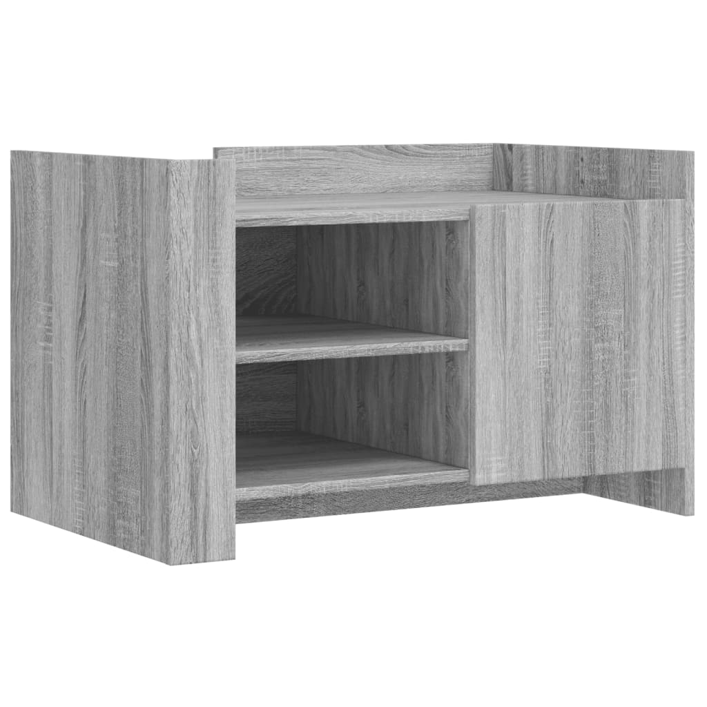 sofabord 80x50x50 cm konstrueret træ grå sonoma-eg