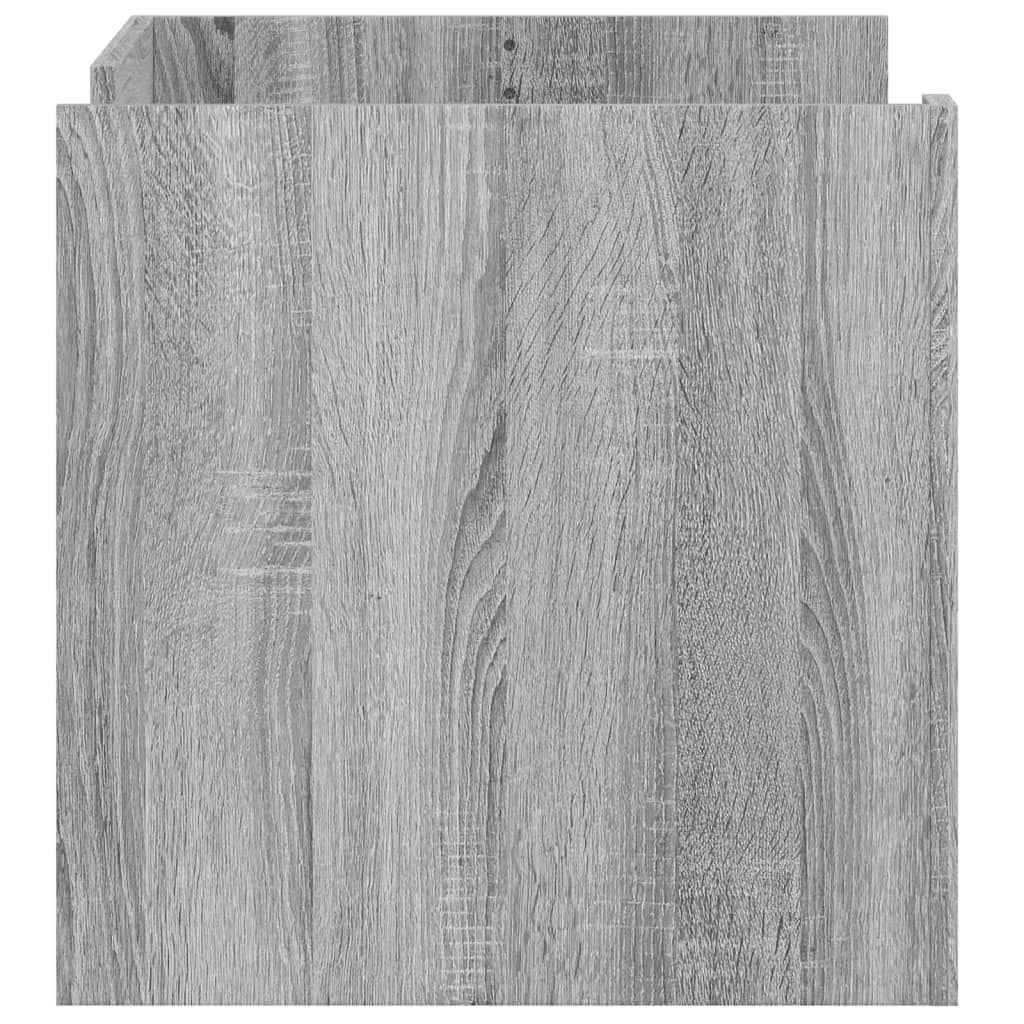 sofabord 80x50x50 cm konstrueret træ grå sonoma-eg