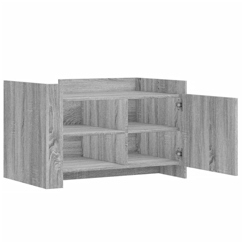 sofabord 80x50x50 cm konstrueret træ grå sonoma-eg