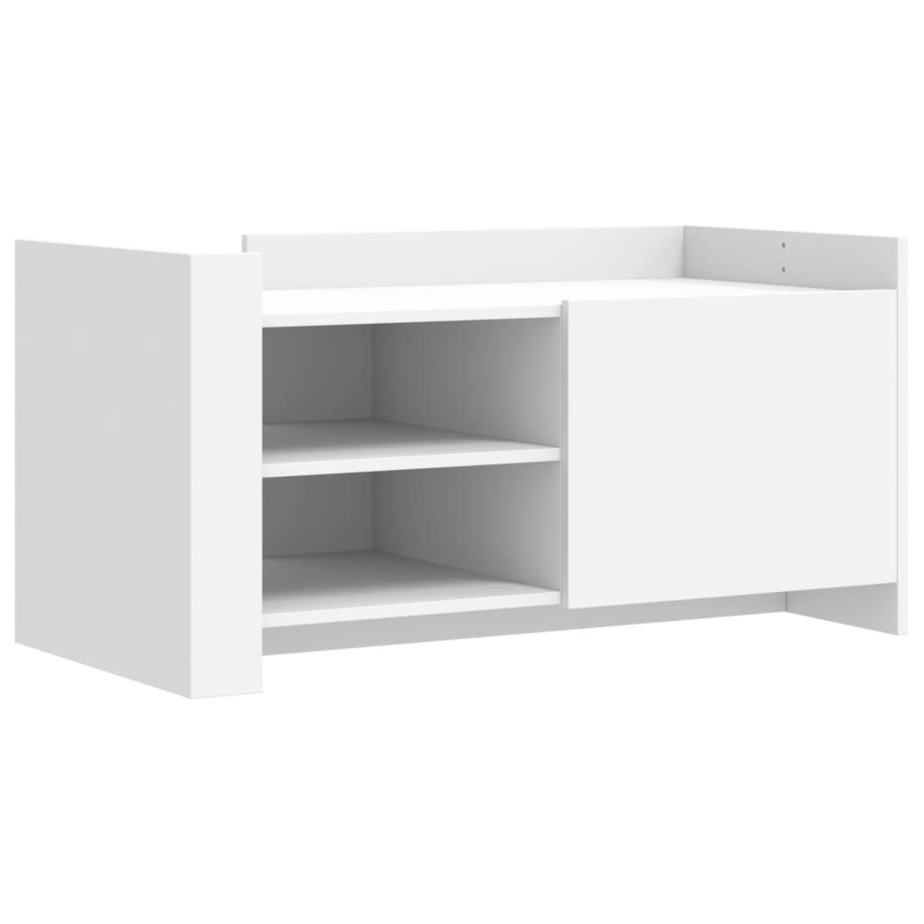 sofabord 100x50x50 cm konstrueret træ hvid