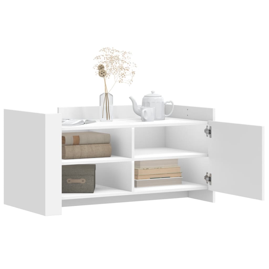 sofabord 100x50x50 cm konstrueret træ hvid