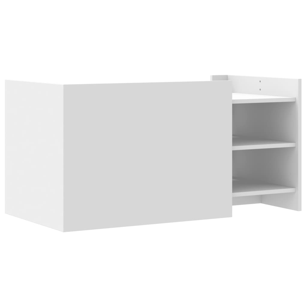 sofabord 100x50x50 cm konstrueret træ hvid