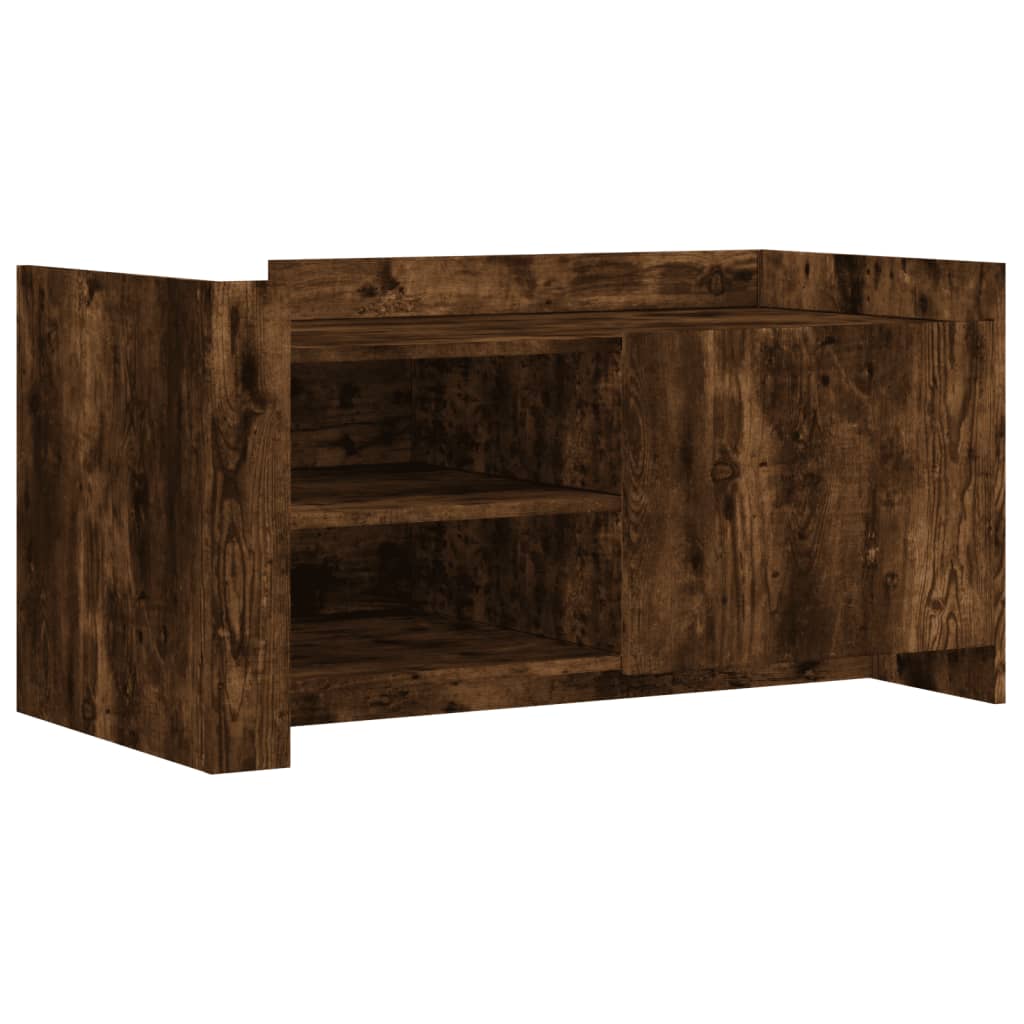 sofabord 100x50x50 cm konstrueret træ røget egetræsfarve