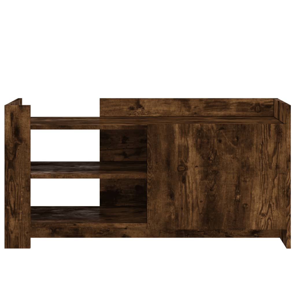 sofabord 100x50x50 cm konstrueret træ røget egetræsfarve
