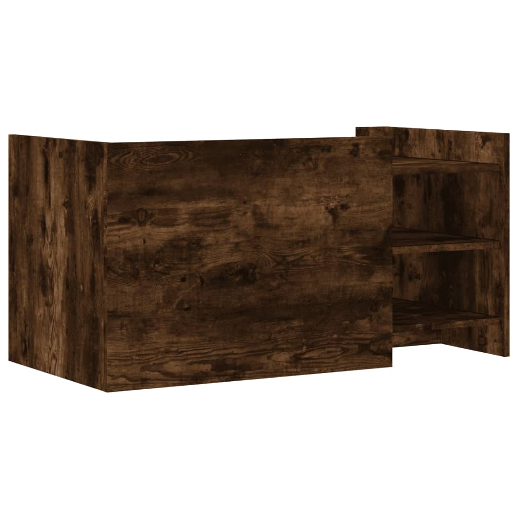 sofabord 100x50x50 cm konstrueret træ røget egetræsfarve