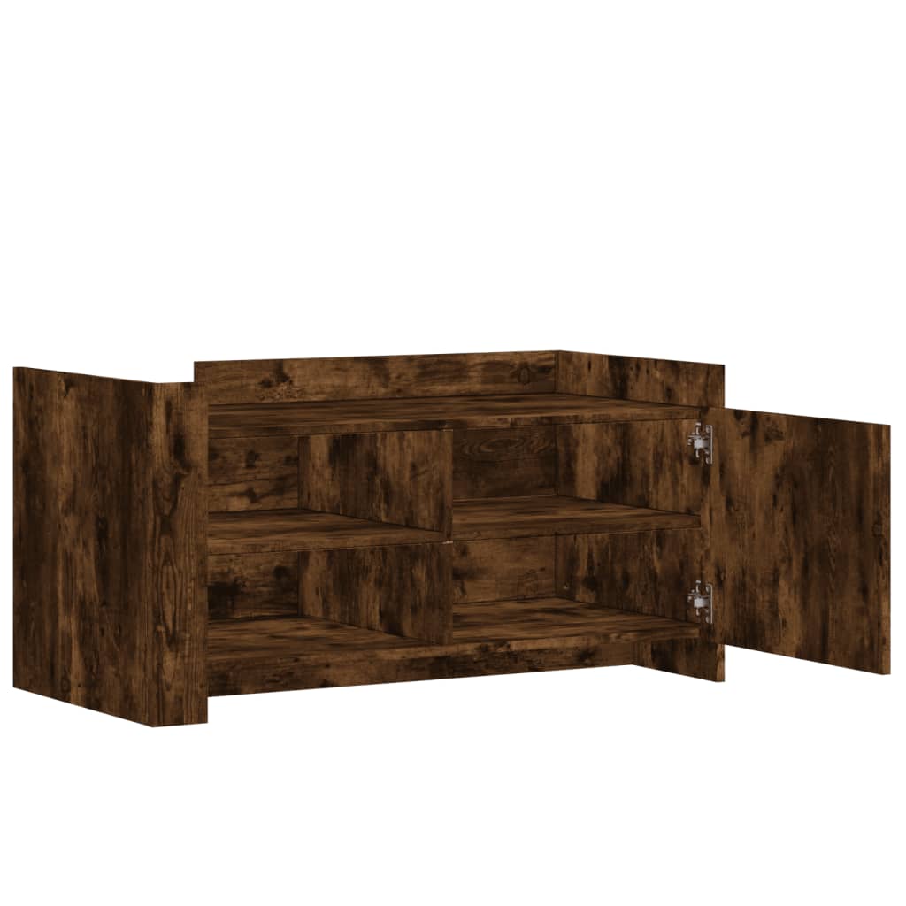 sofabord 100x50x50 cm konstrueret træ røget egetræsfarve