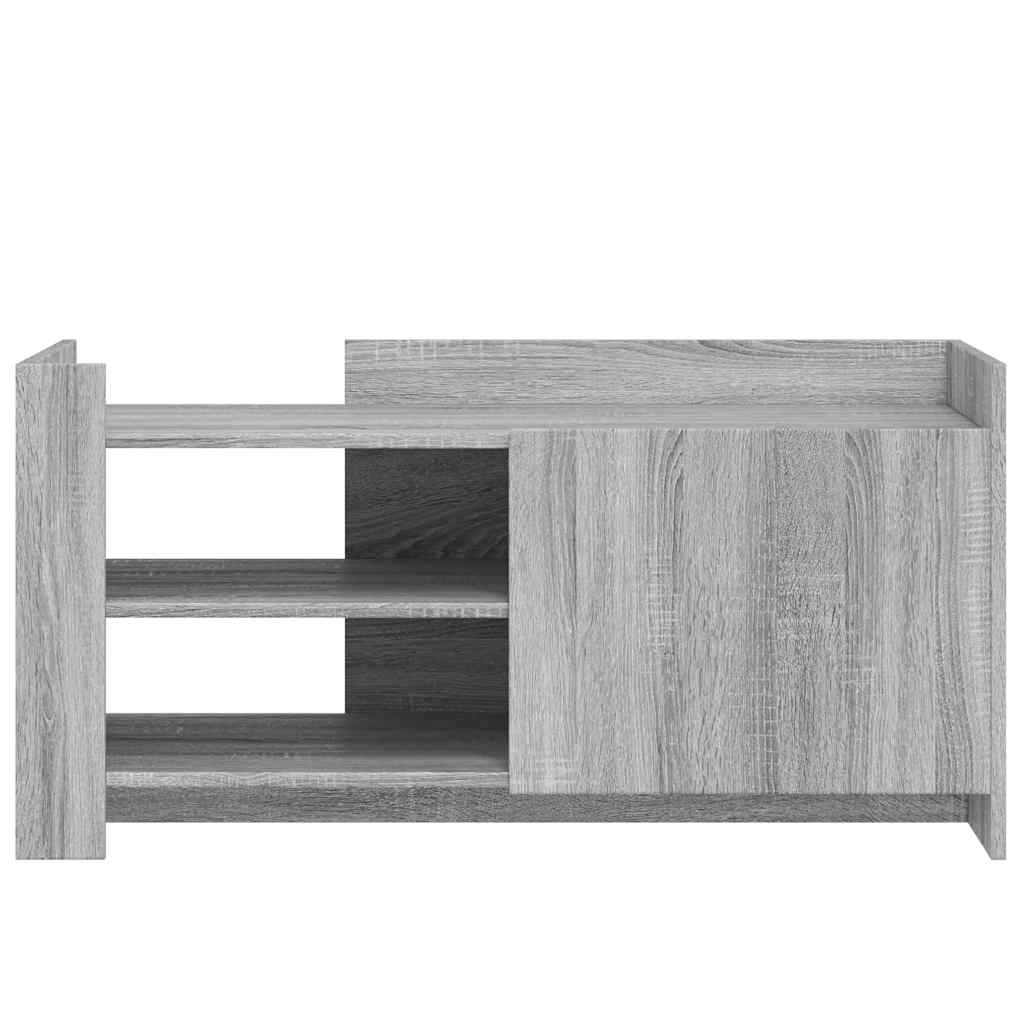sofabord 100x50x50 cm konstrueret træ grå sonoma-eg