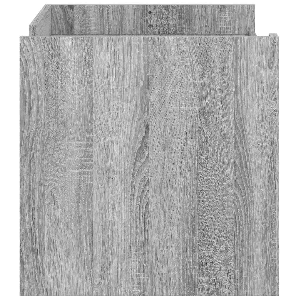 sofabord 100x50x50 cm konstrueret træ grå sonoma-eg