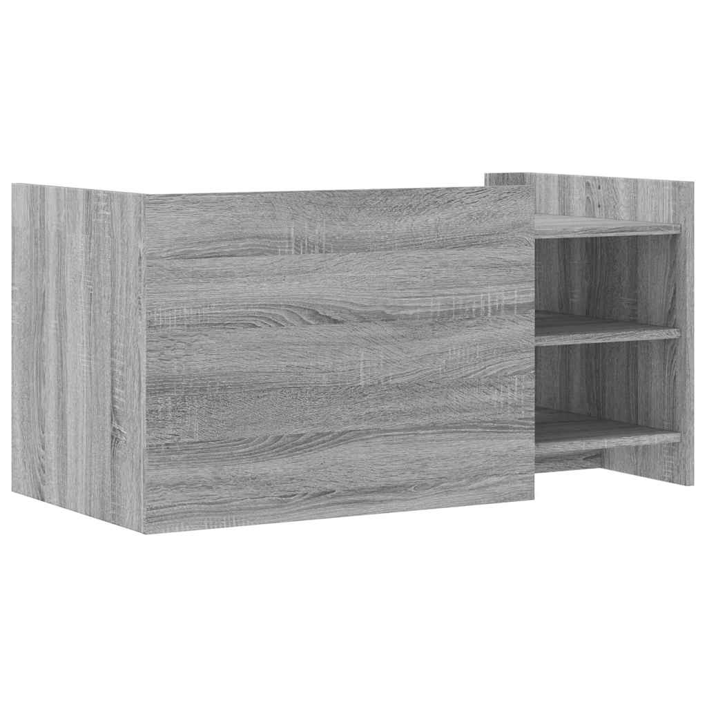 sofabord 100x50x50 cm konstrueret træ grå sonoma-eg