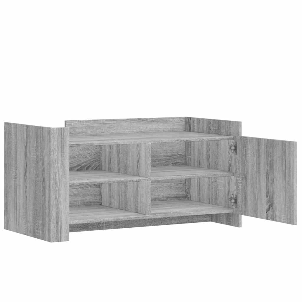 sofabord 100x50x50 cm konstrueret træ grå sonoma-eg