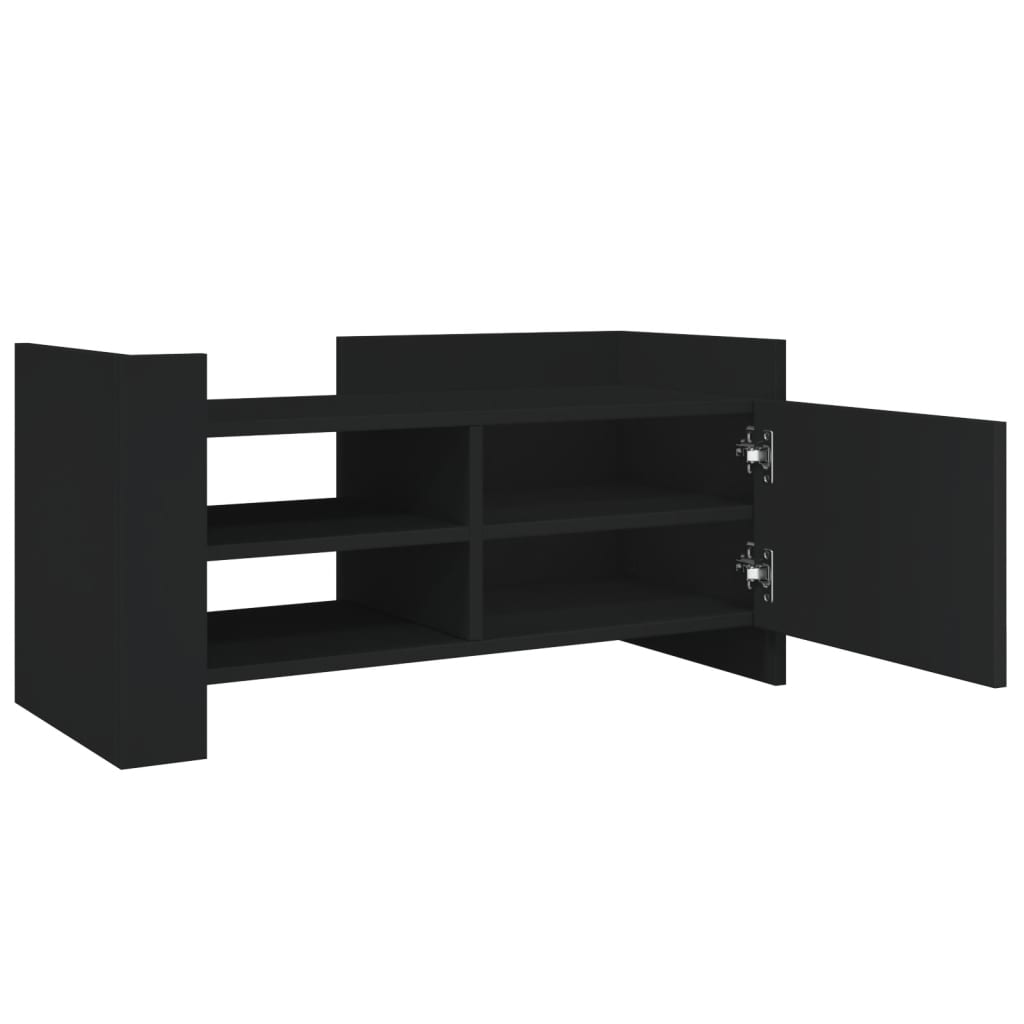 tv-bord 80x35x40 cm konstrueret træ sort