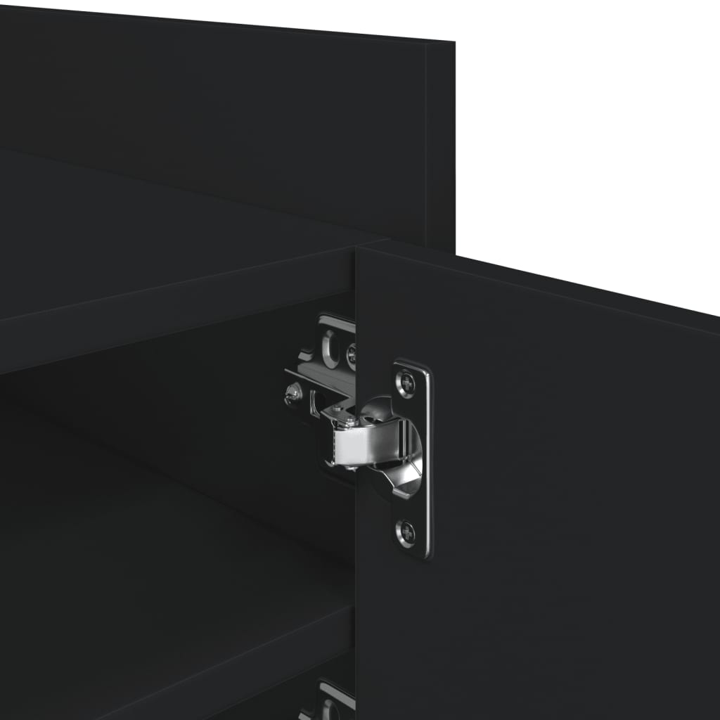 tv-bord 80x35x40 cm konstrueret træ sort