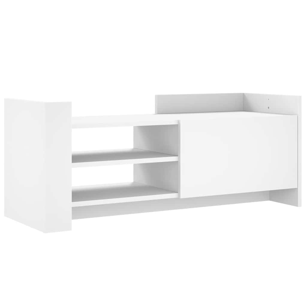 tv-bord 100x35x40 cm konstrueret træ hvid