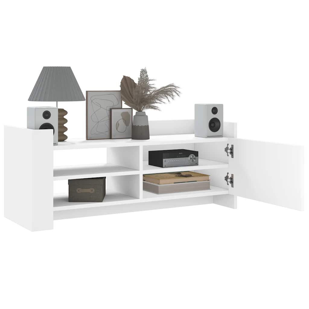 tv-bord 100x35x40 cm konstrueret træ hvid