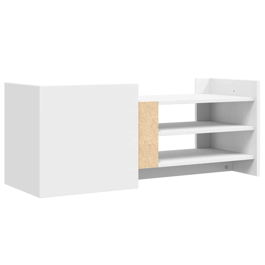 tv-bord 100x35x40 cm konstrueret træ hvid