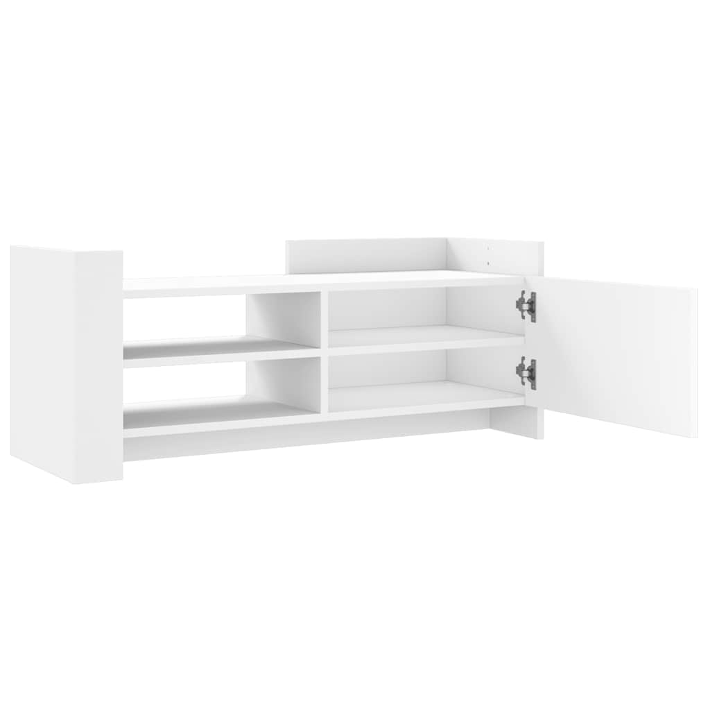 tv-bord 100x35x40 cm konstrueret træ hvid