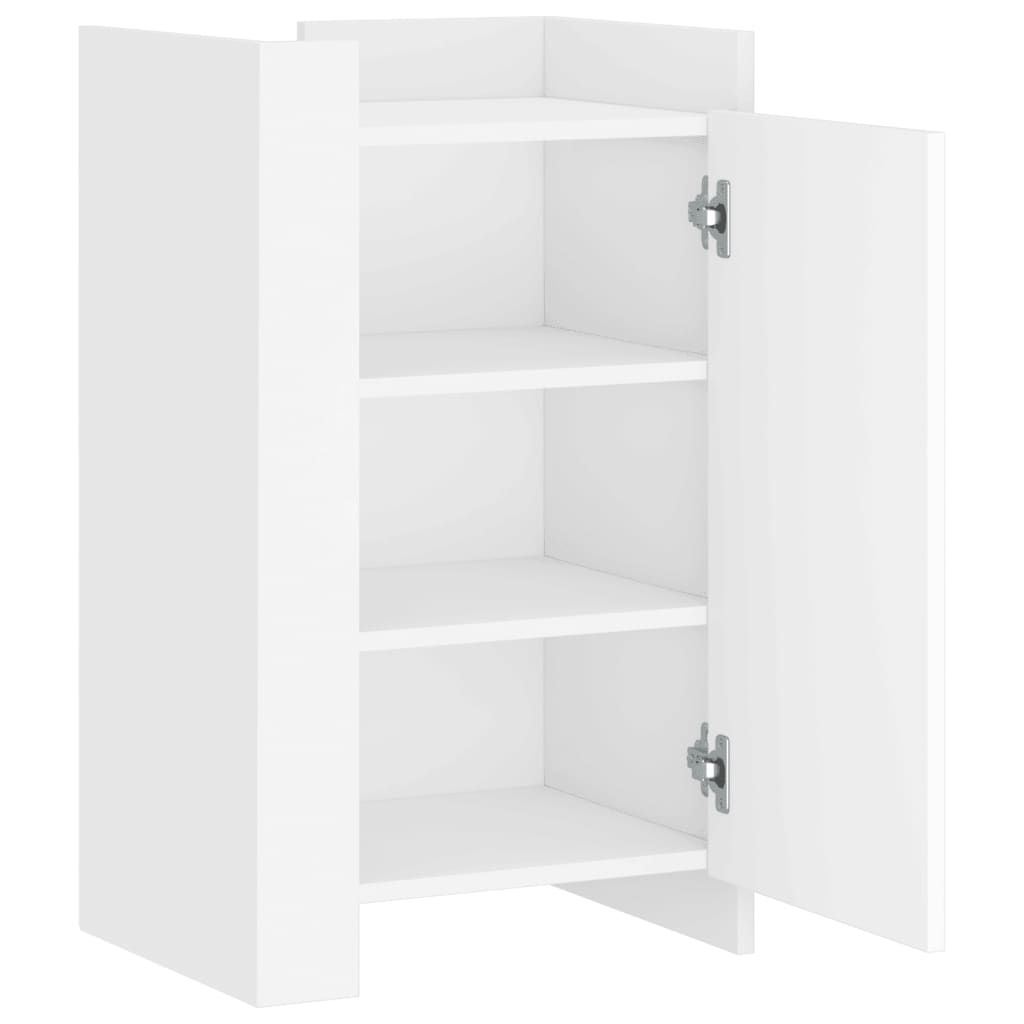 skænk 45x35x75 cm konstrueret træ hvid