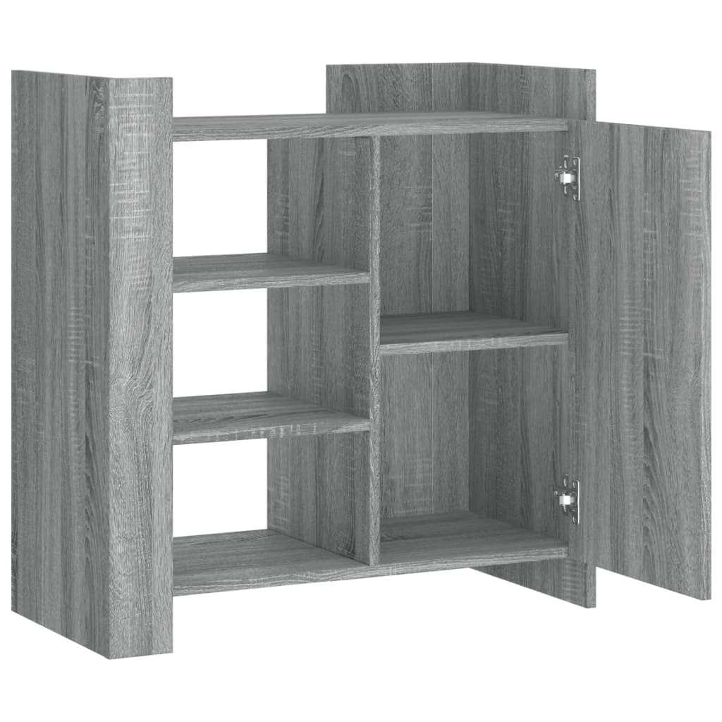 skænk 73,5x35x75 cm konstrueret træ grå sonoma-eg