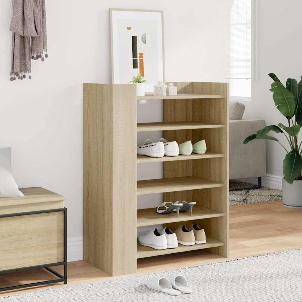 skoreol 74,5x37,5x100 cm konstrueret træ sonoma-eg