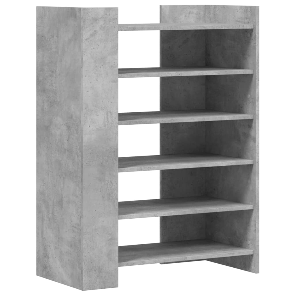skoreol 74,5x37,5x100 cm konstrueret træ betongrå