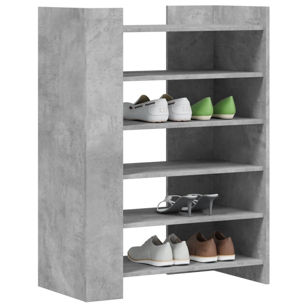 skoreol 74,5x37,5x100 cm konstrueret træ betongrå