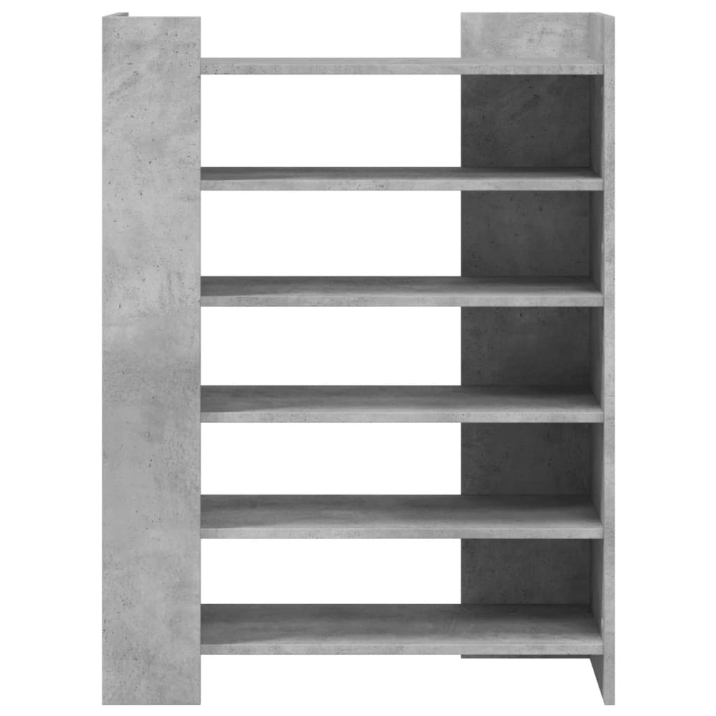 skoreol 74,5x37,5x100 cm konstrueret træ betongrå