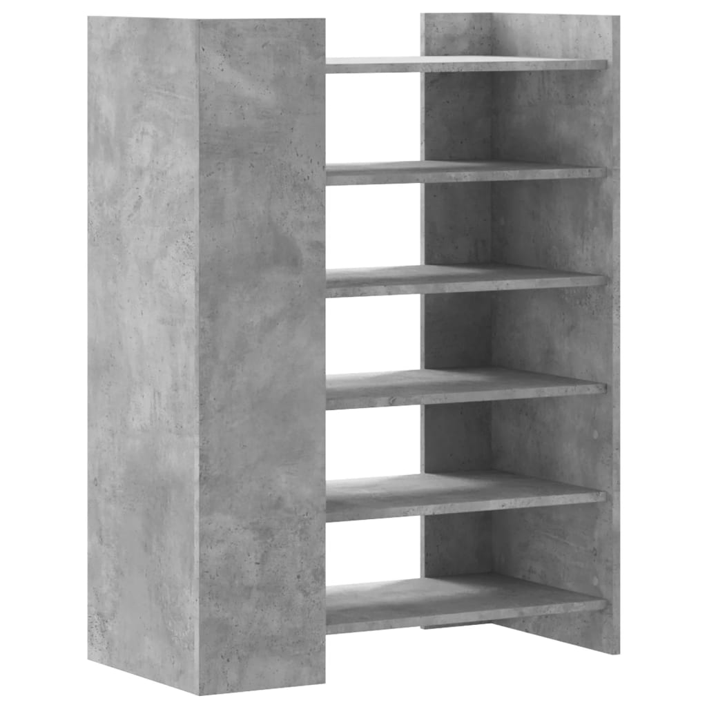 skoreol 74,5x37,5x100 cm konstrueret træ betongrå