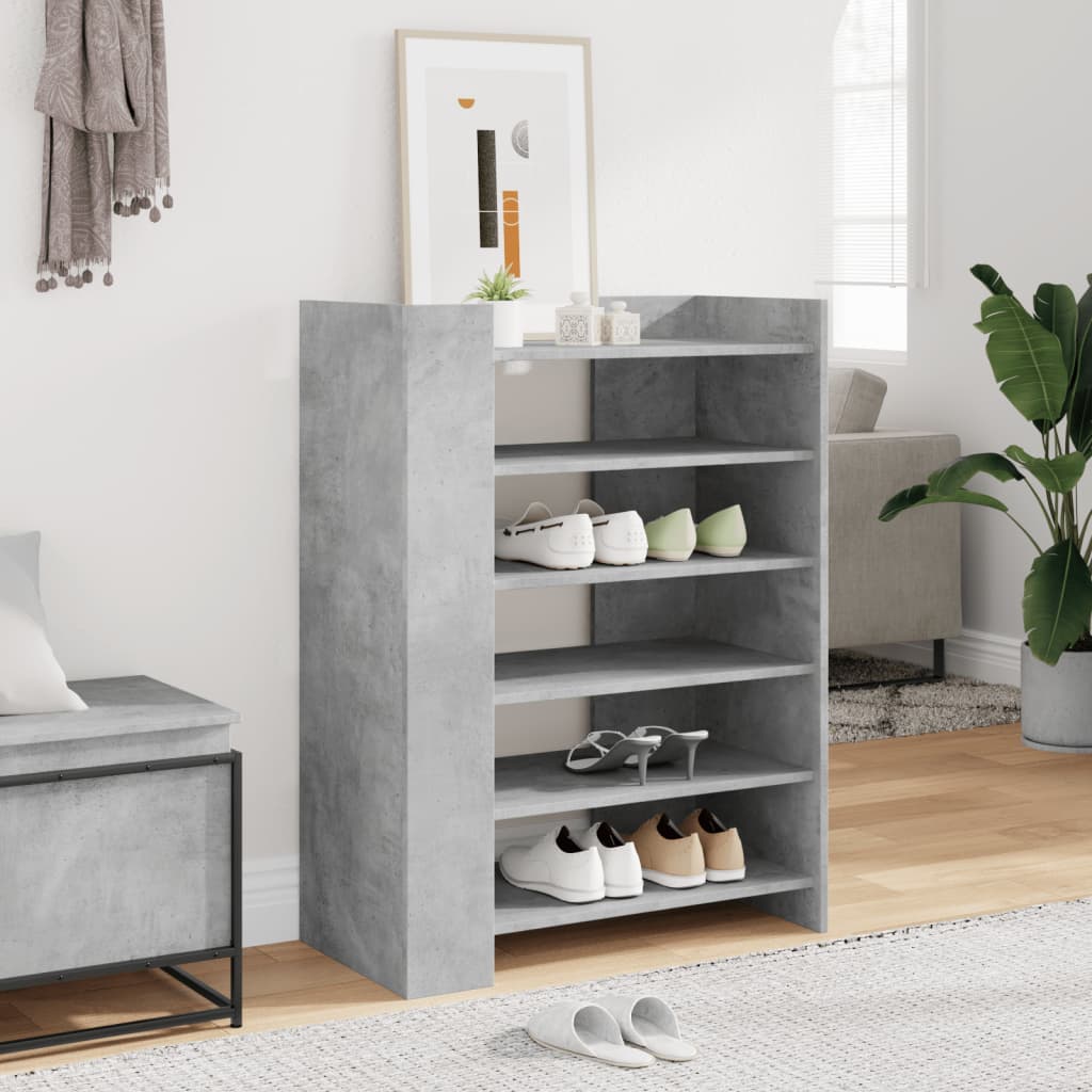 skoreol 74,5x37,5x100 cm konstrueret træ betongrå