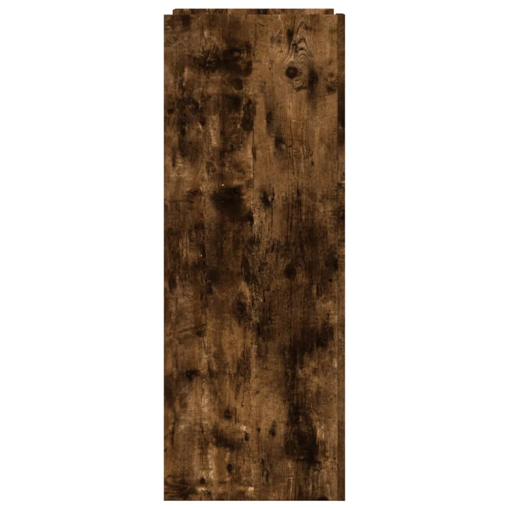 skoreol 74,5x37,5x100 cm konstrueret træ røget egetræsfarve