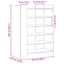 skoskab 74,5x37,5x100 cm konstrueret træ grå sonoma-eg