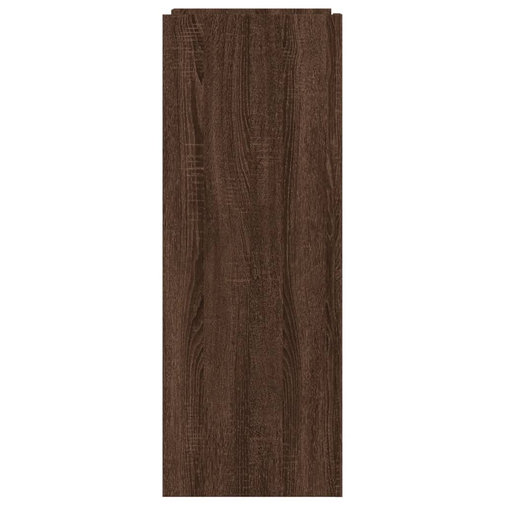 skoreol 74,5x37,5x100 cm konstrueret træ brun egetræsfarve