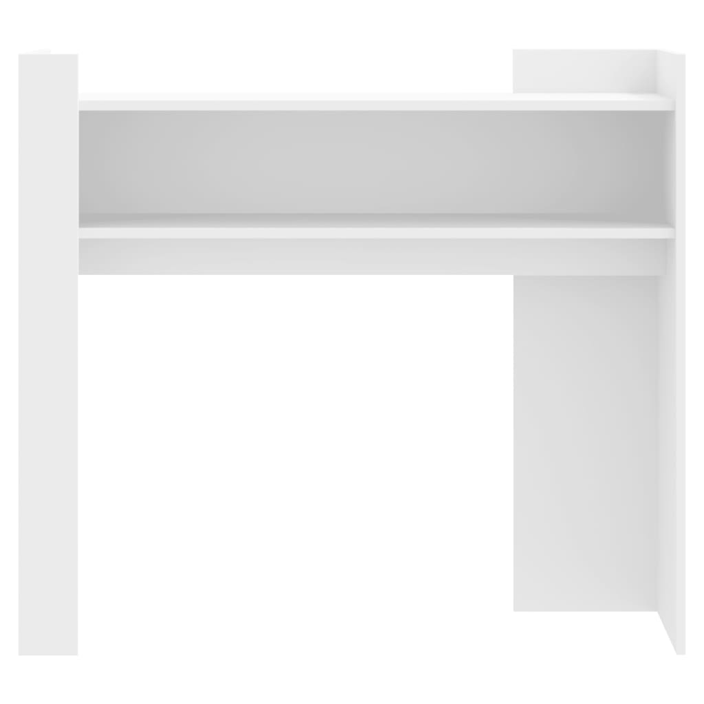konsolbord 100x35x90 cm konstrueret træ hvid