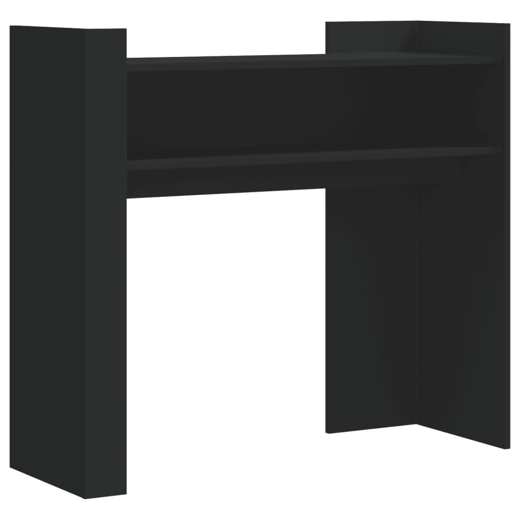 konsolbord 100x35x90 cm konstrueret træ sort