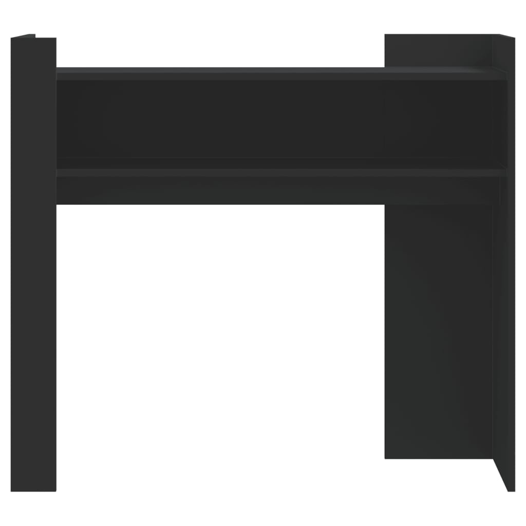 konsolbord 100x35x90 cm konstrueret træ sort