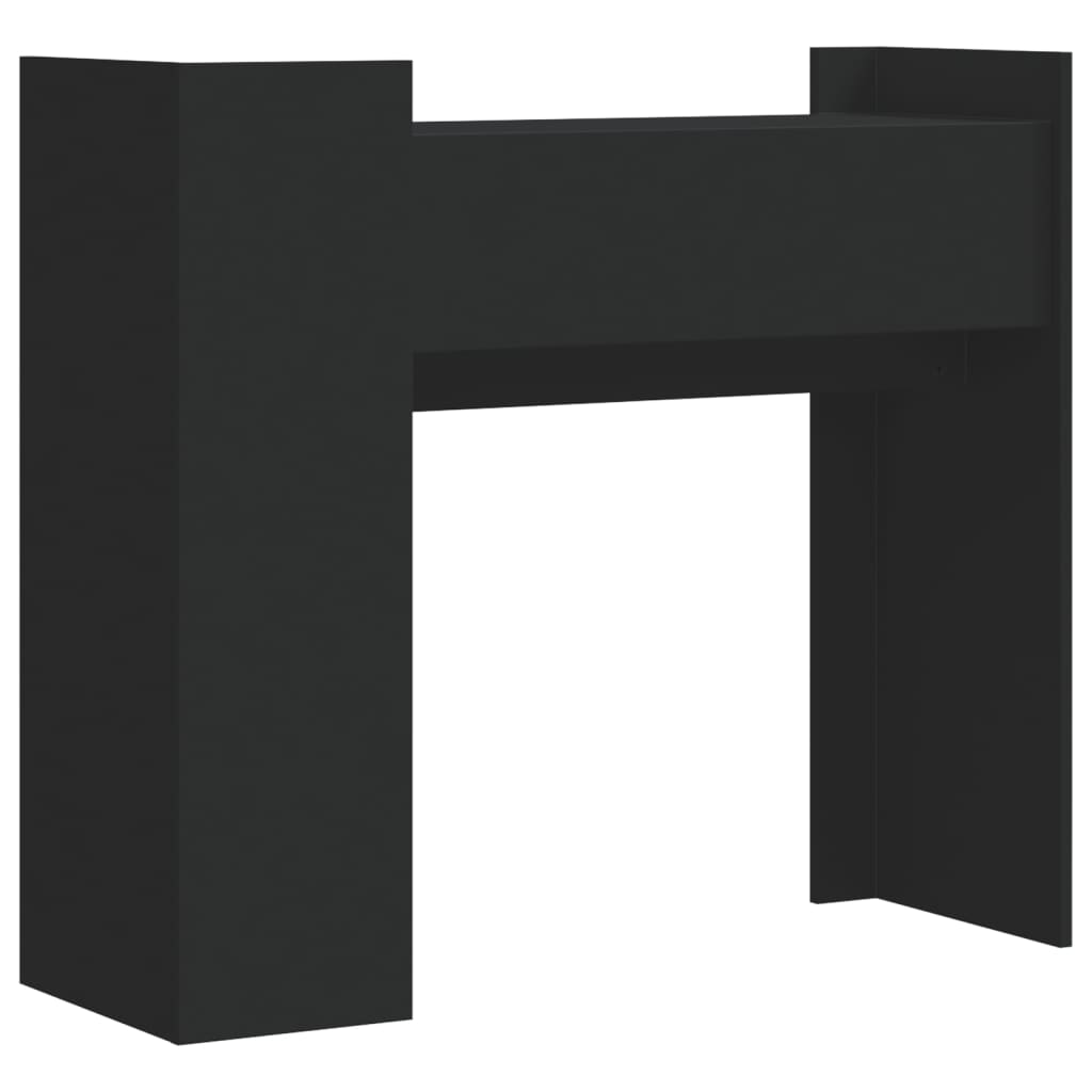 konsolbord 100x35x90 cm konstrueret træ sort