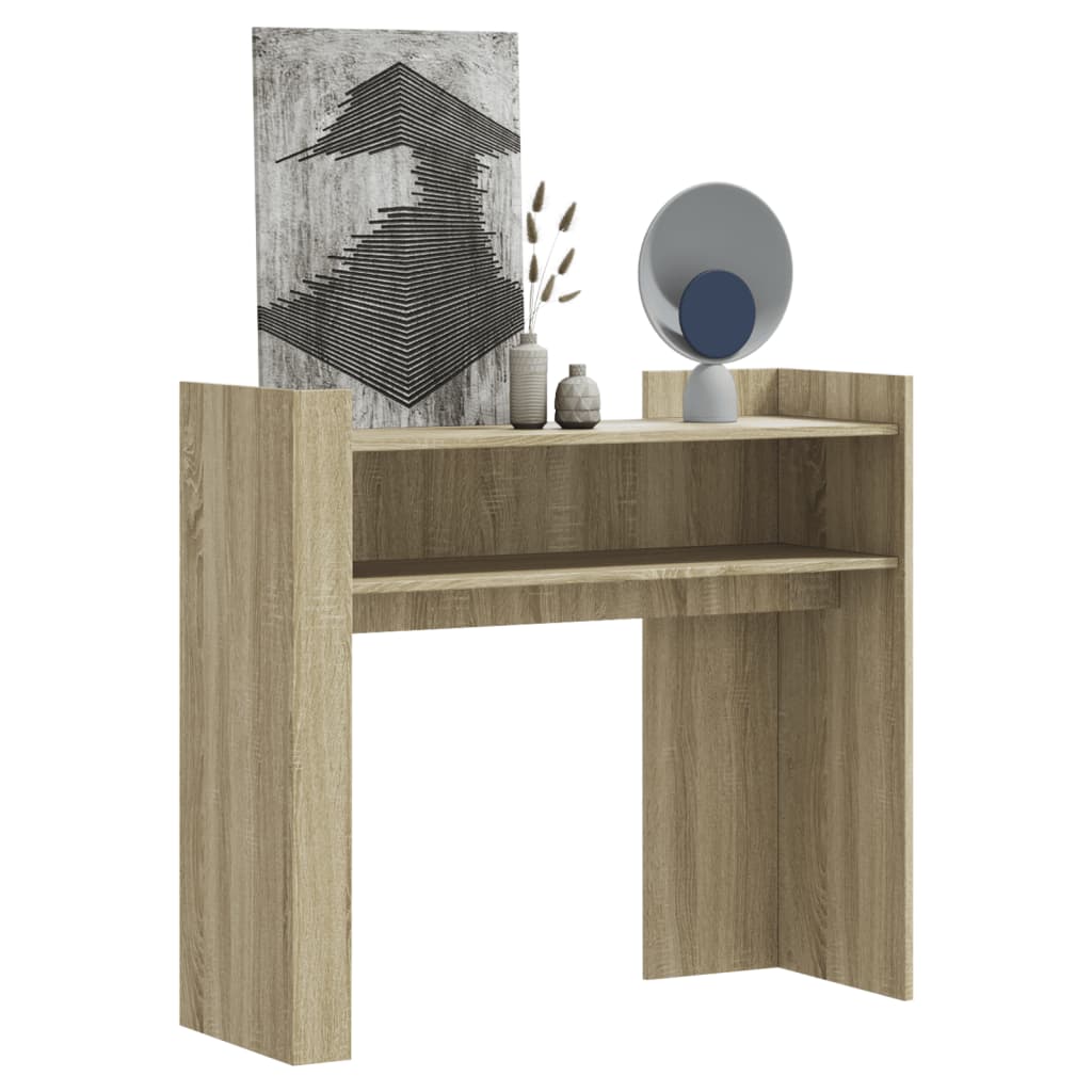 konsolbord 100x35x90 cm konstrueret træ sonoma-eg