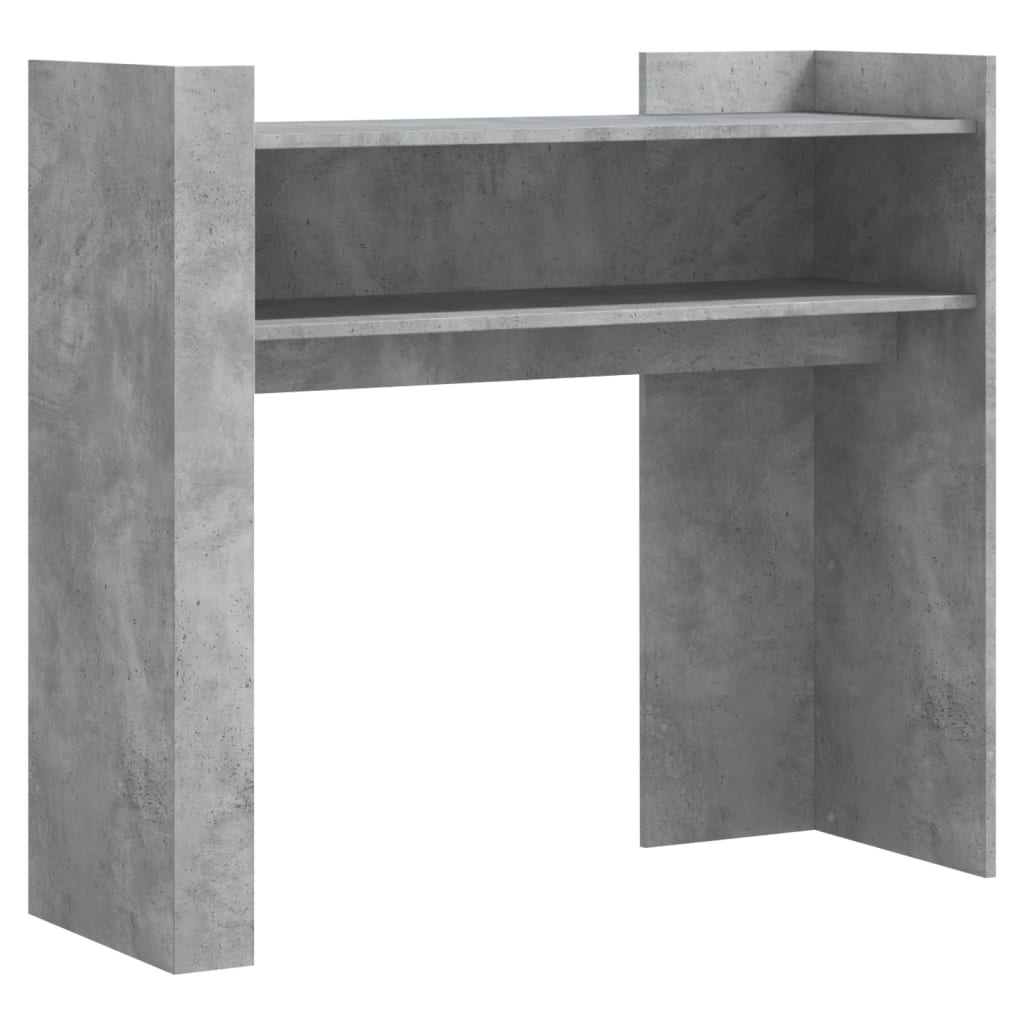 konsolbord 100x35x90 cm konstrueret træ betongrå