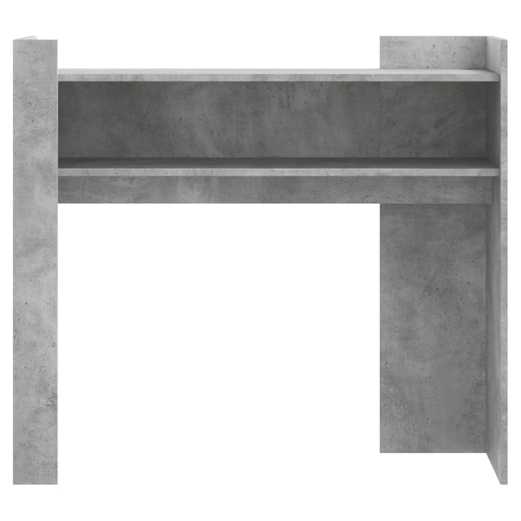 konsolbord 100x35x90 cm konstrueret træ betongrå