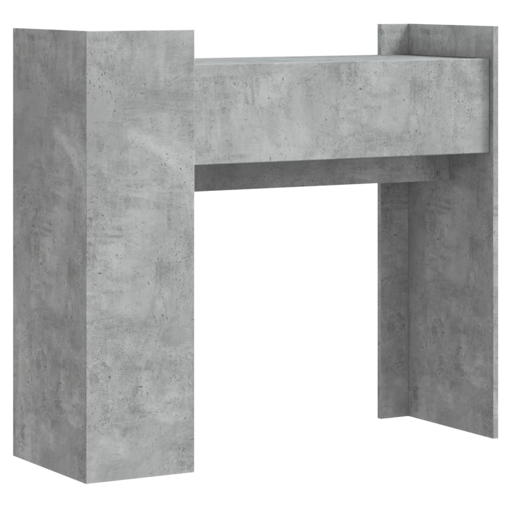 konsolbord 100x35x90 cm konstrueret træ betongrå